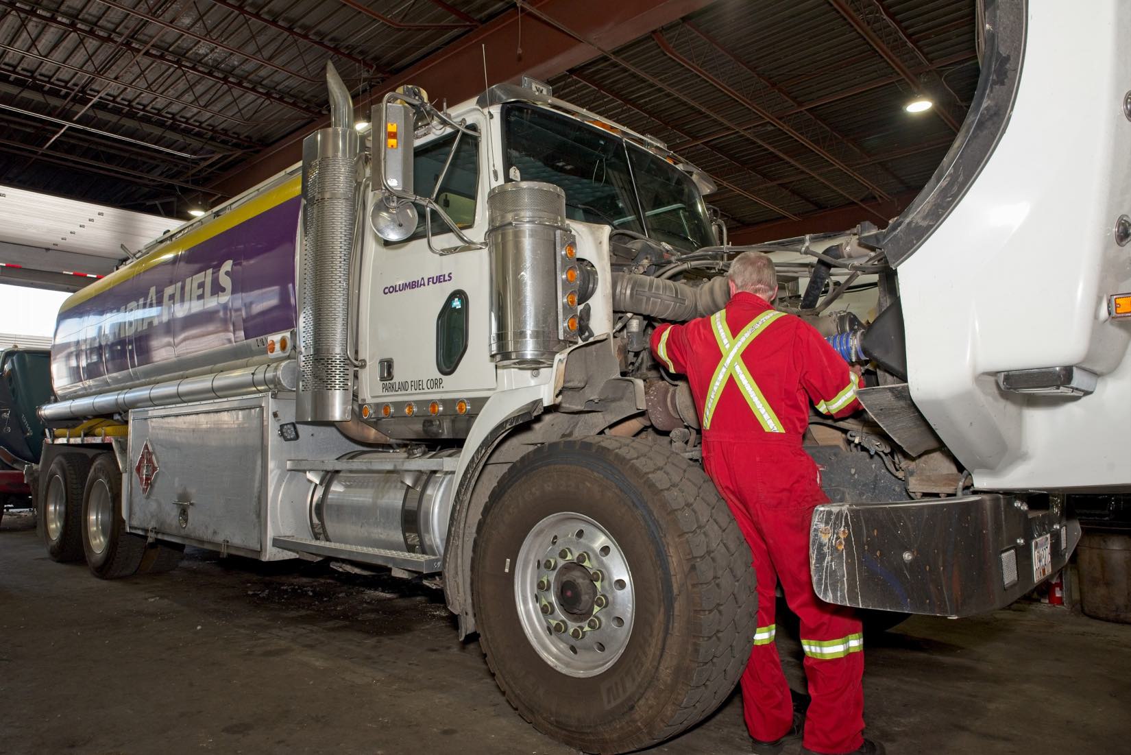 Truck being inspected for HVAC services in Coquitlam