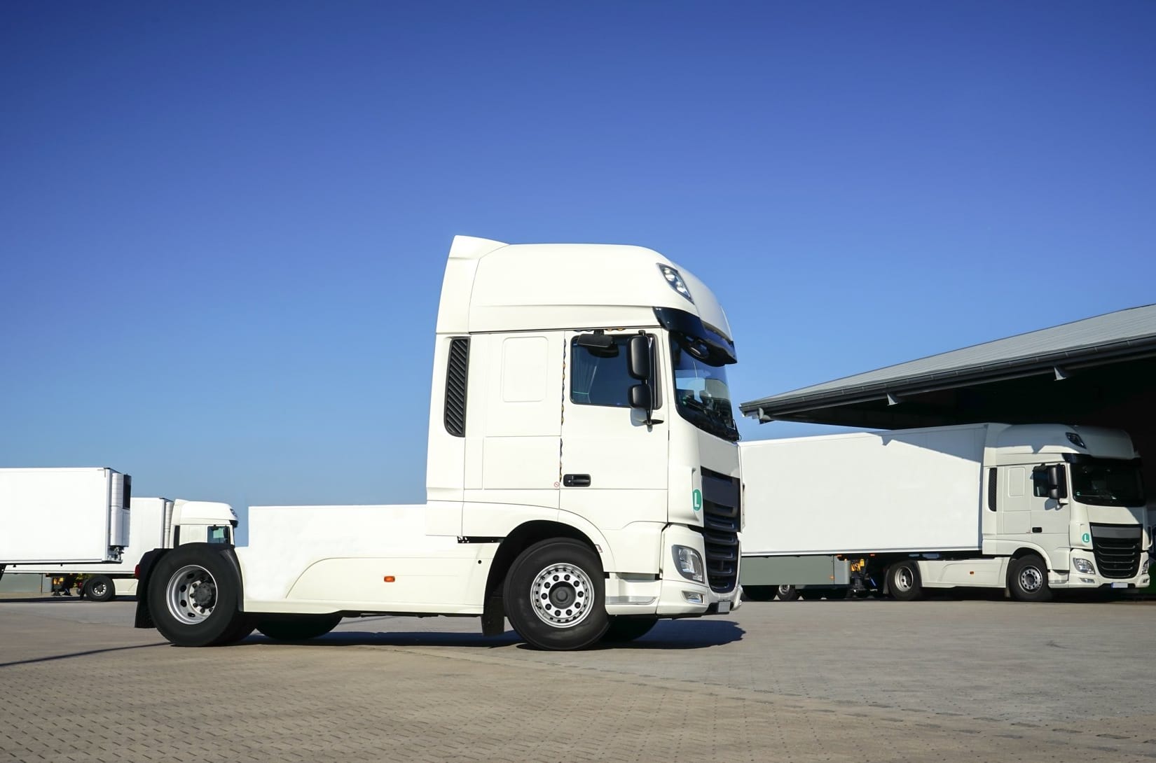 A fleet of commercial trucks in Coquitlam for HVAC system repair