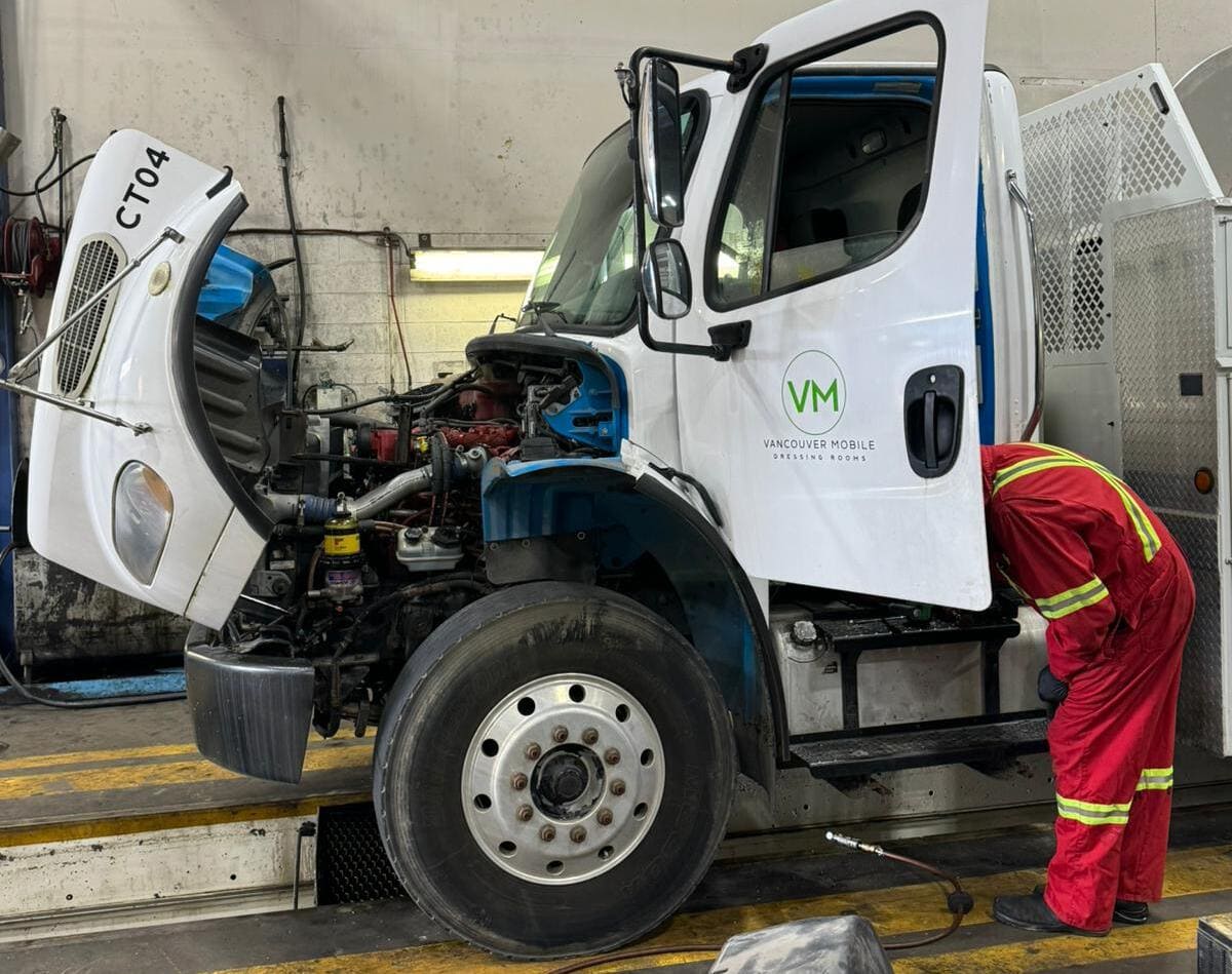 Professional technician performing Coquitlam truck electrical repair